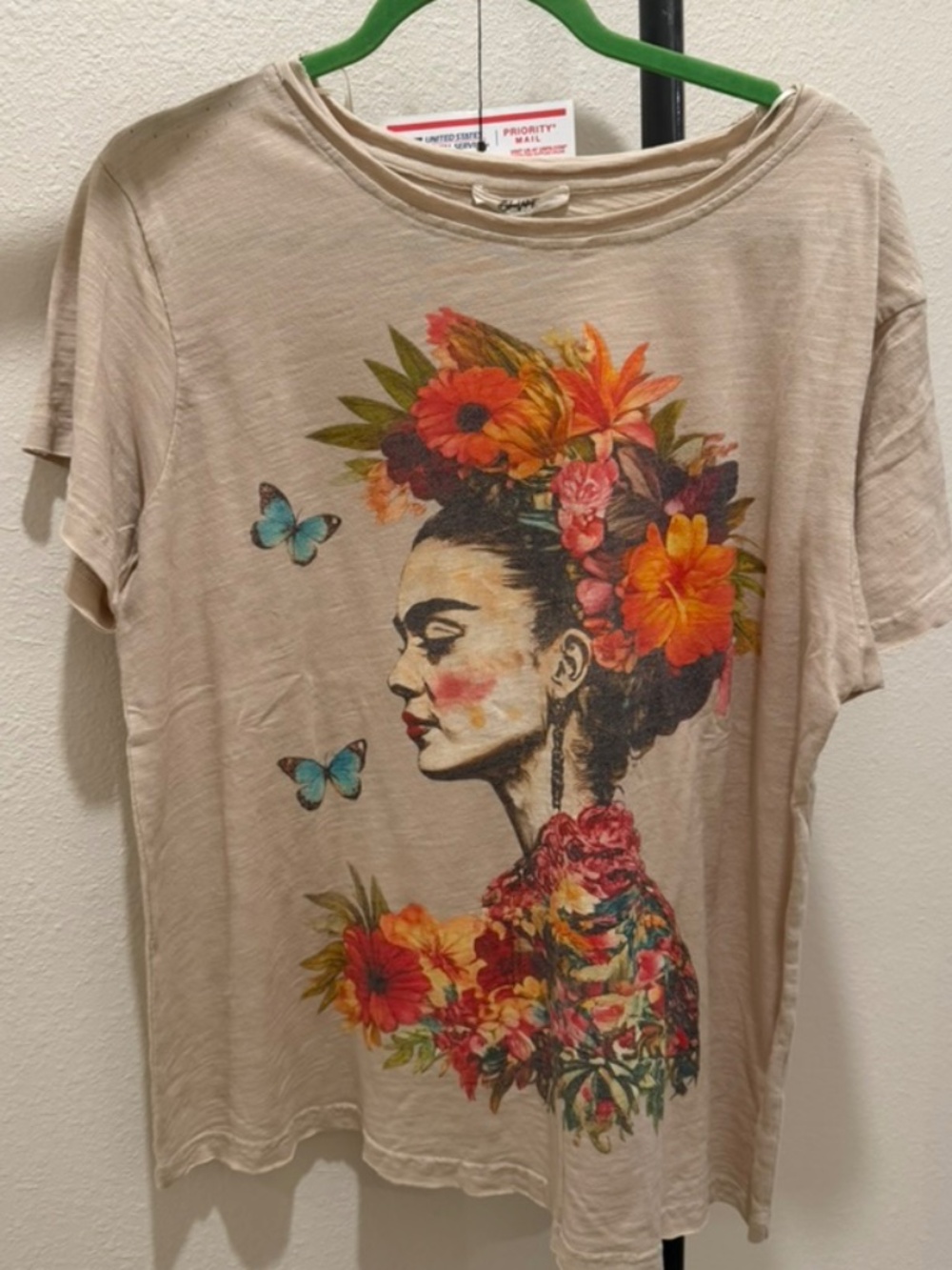 BLUE VELVET - FRIDA KAHLO PRINT SHORT SLEEVE T-SHIRT